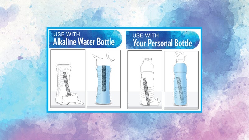 New Wave Enviro Alkaline Water Bottle with Stainless Steel Wand, 22oz. Capacity, BPA Free Bottle, Blue - Image 5